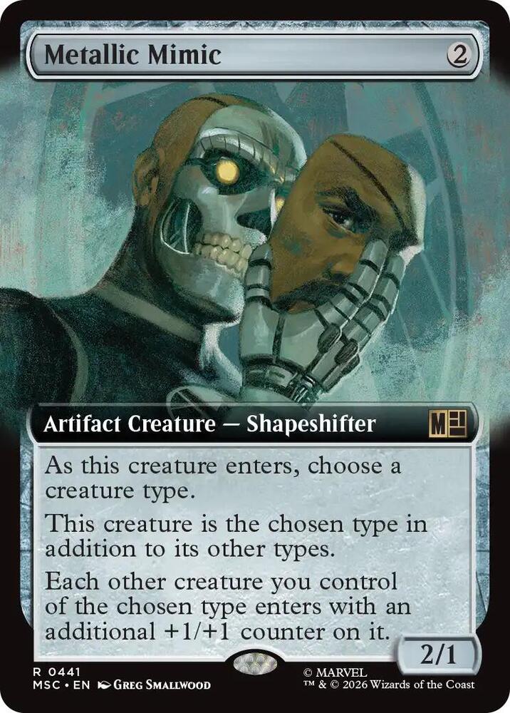 Metallic Mimic (Extended Art) 441 card from Commander: Marvel Super Heroes