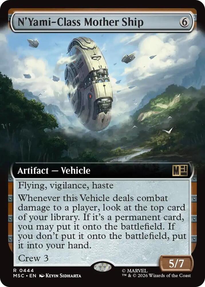 N'Yami-Class Mother Ship (Extended Art) 444 card from Commander: Marvel Super Heroes