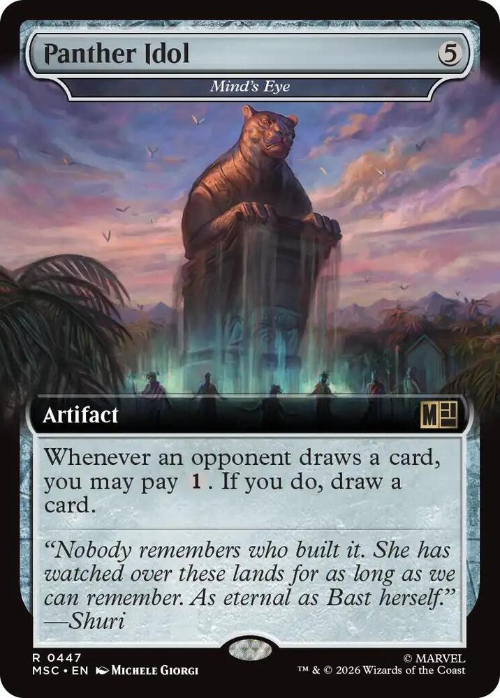 Panther Idol - Mind's Eye (Extended Art) 447 card from Commander: Marvel Super Heroes