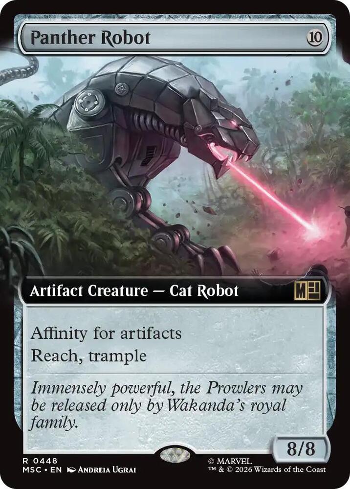 Panther Robot (Extended Art) 448 card from Commander: Marvel Super Heroes