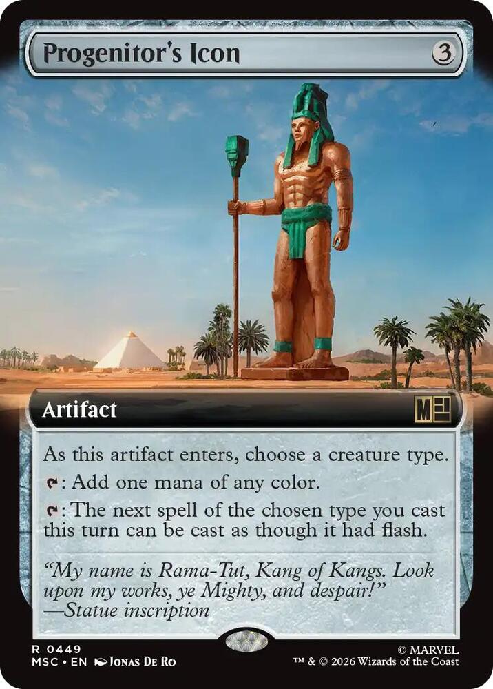 Progenitor's Icon (Extended Art) 449 card from Commander: Marvel Super Heroes