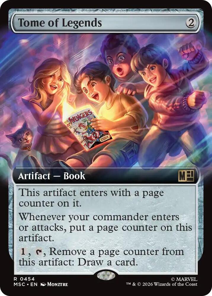 Tome of Legends (Extended Art) 454 card from Commander: Marvel Super Heroes