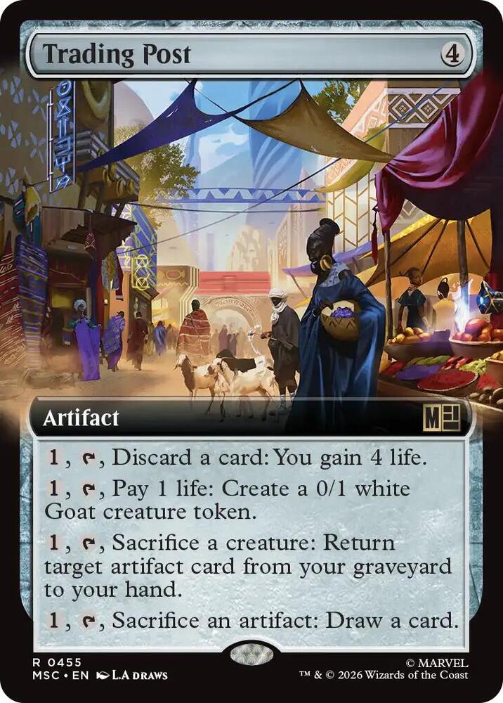 Trading Post (Extended Art) 455 card from Commander: Marvel Super Heroes