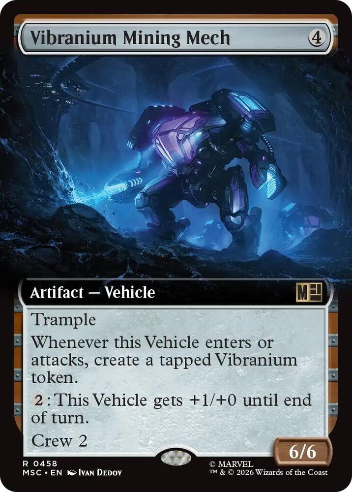 Vibranium Mining Mech (Extended Art) 458 card from Commander: Marvel Super Heroes