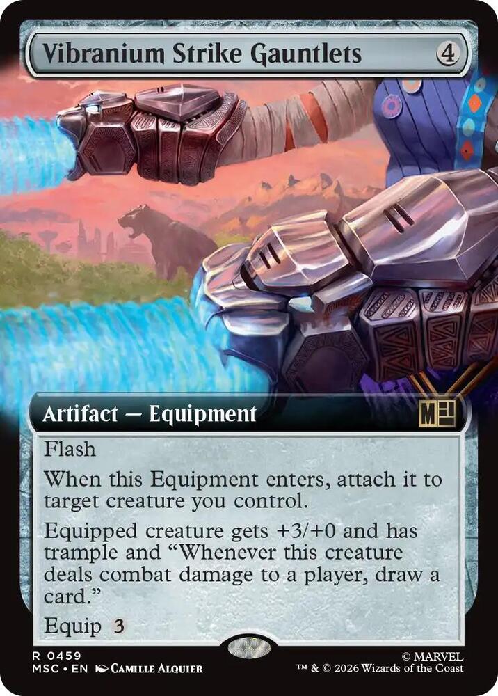 Vibranium Strike Gauntlets (Extended Art) 459 card from Commander: Marvel Super Heroes