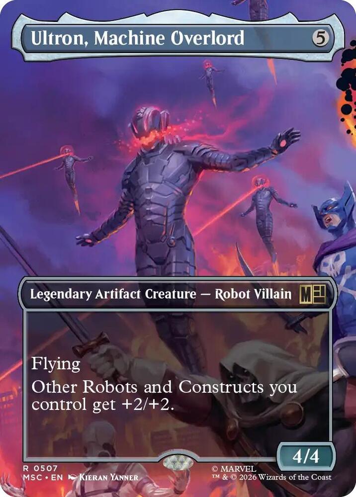 Ultron, Machine Overlord (Borderless) 507 card from Commander: Marvel Super Heroes