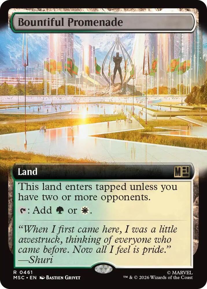 Bountiful Promenade (Extended Art) 461 card from Commander: Marvel Super Heroes