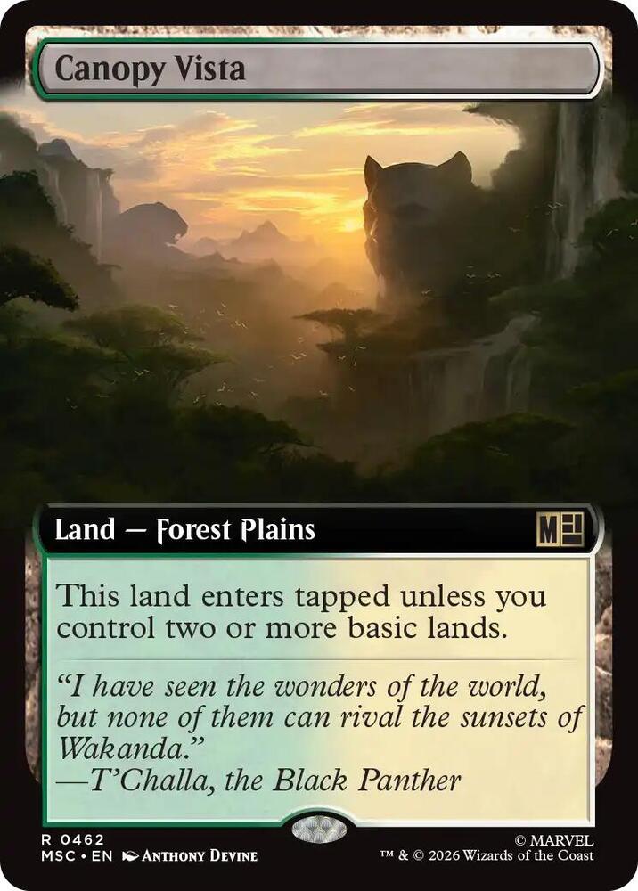 Canopy Vista (Extended Art) 462 card from Commander: Marvel Super Heroes