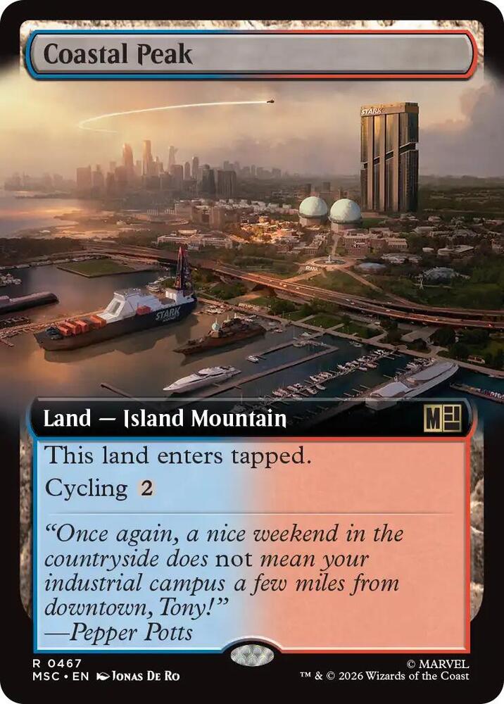 Coastal Peak (Extended Art) 467 card from Commander: Marvel Super Heroes