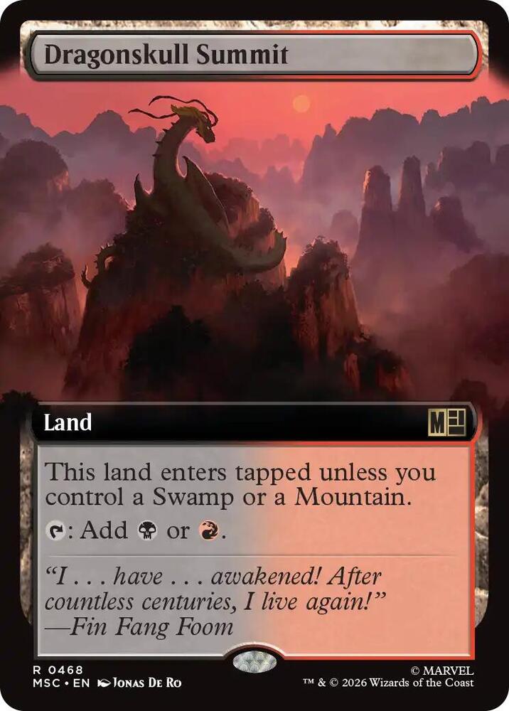 Dragonskull Summit (Extended Art) 468 card from Commander: Marvel Super Heroes