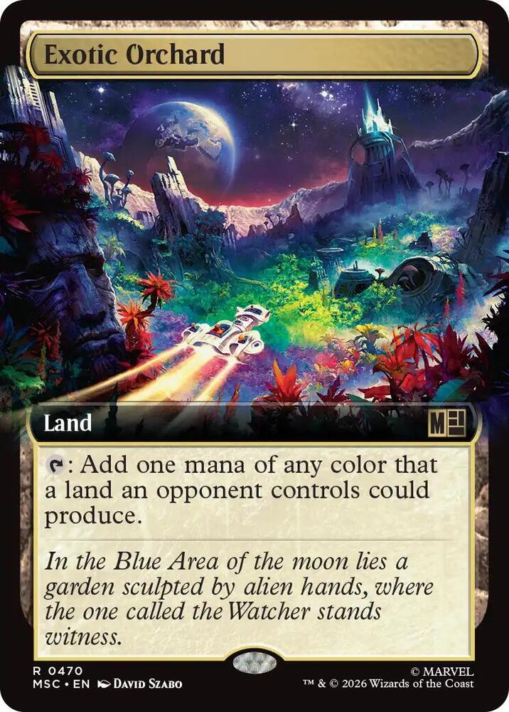 Exotic Orchard (Extended Art) 470 card from Commander: Marvel Super Heroes