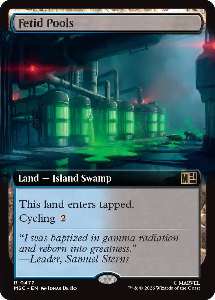 Fetid Pools (Extended Art) 472 card from Commander: Marvel Super Heroes