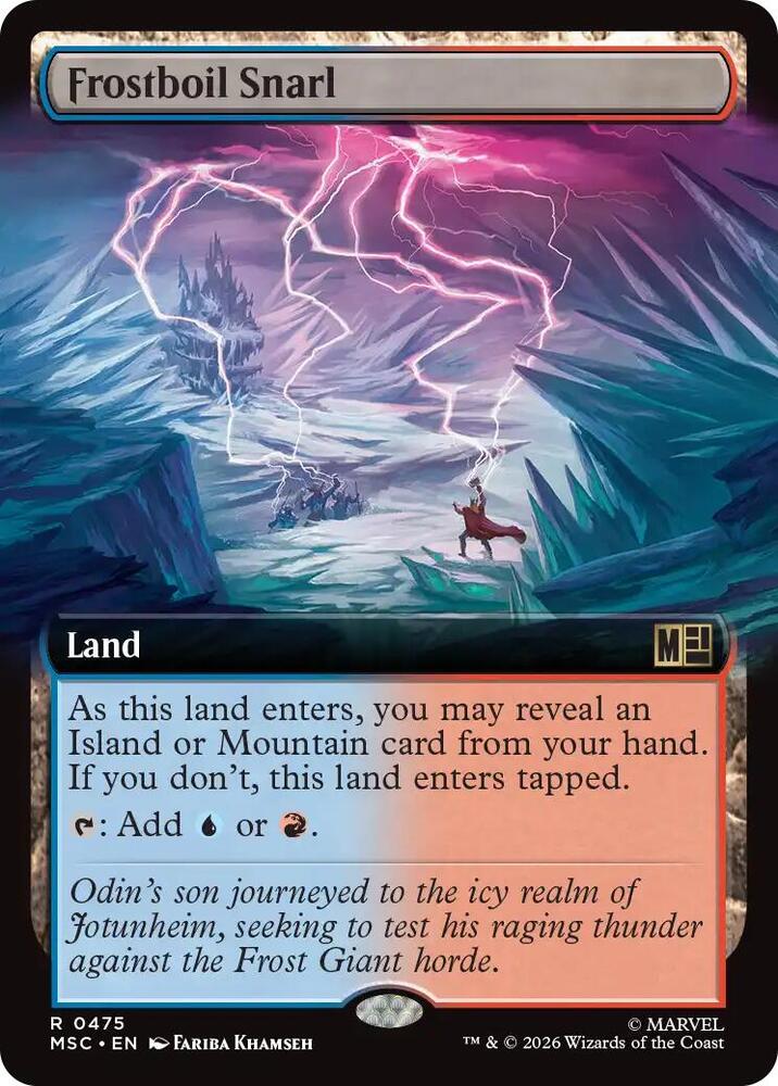 Frostboil Snarl (Extended Art) 475 card from Commander: Marvel Super Heroes