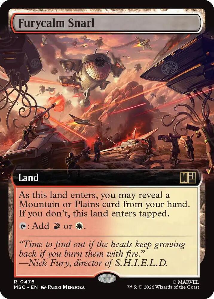 Furycalm Snarl (Extended Art) 476 card from Commander: Marvel Super Heroes