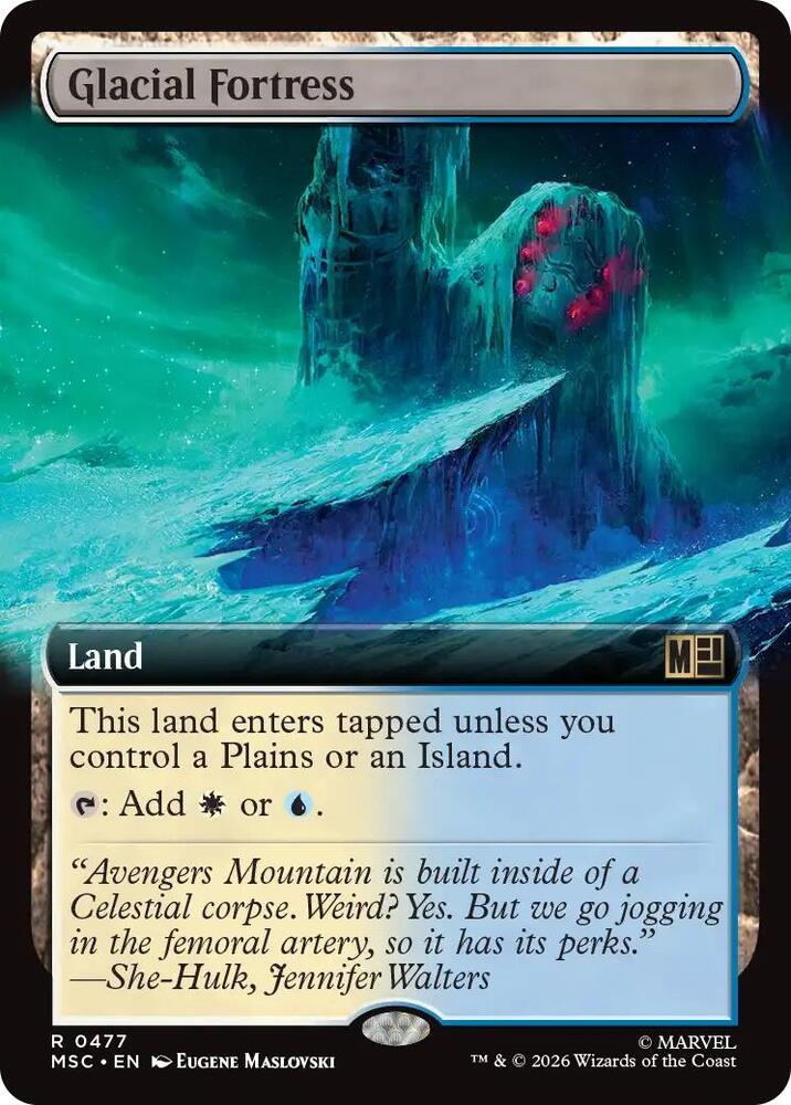 Glacial Fortress (Extended Art) 477 card from Commander: Marvel Super Heroes