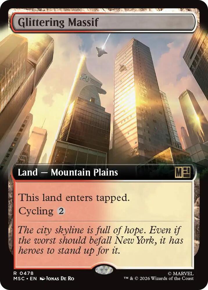 Glittering Massif (Extended Art) 478 card from Commander: Marvel Super Heroes