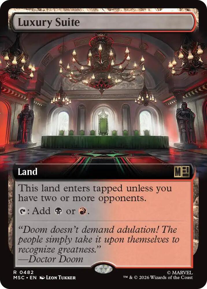 Luxury Suite (Extended Art) 482 card from Commander: Marvel Super Heroes