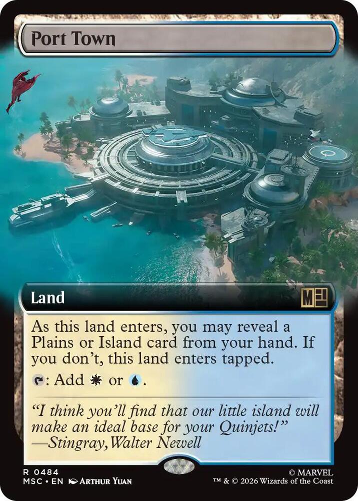 Port Town (Extended Art) 484 card from Commander: Marvel Super Heroes