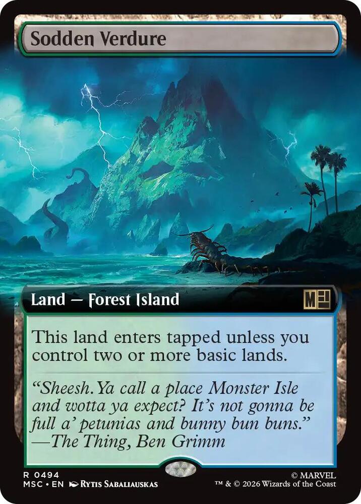 Sodden Verdure (Extended Art) 494 card from Commander: Marvel Super Heroes