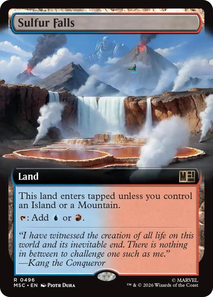 Sulfur Falls (Extended Art) 496 card from Commander: Marvel Super Heroes
