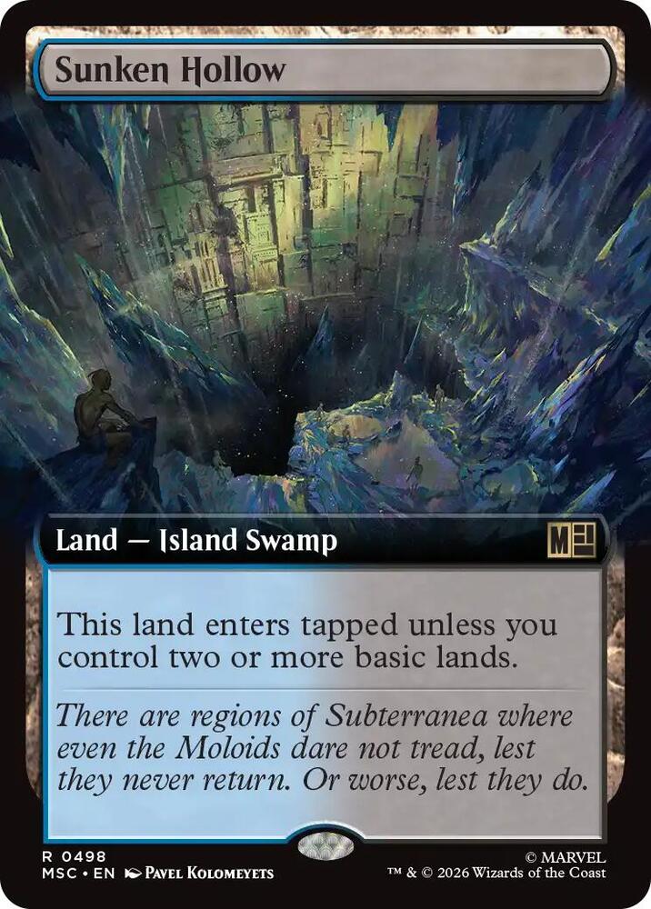 Sunken Hollow (Extended Art) 498 card from Commander: Marvel Super Heroes