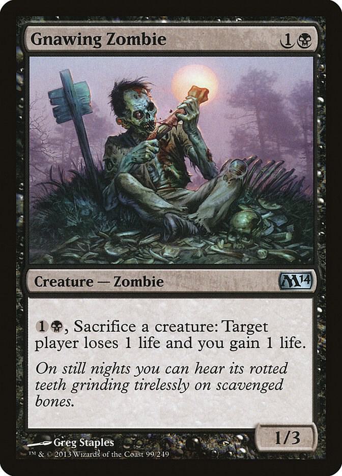 Gnawing Zombie 99 card from Magic 2014 (M14)