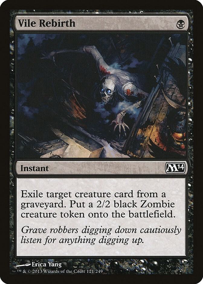 Vile Rebirth 121 card from Magic 2014 (M14)