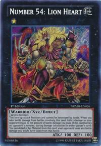 Number 54: Lion Heart NUMH-EN026 card from Number Hunters