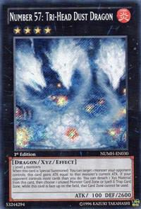 Number 57: Tri-Head Dust Dragon NUMH-EN030 card from Number Hunters