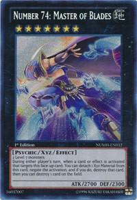 Number 74: Master of Blades NUMH-EN032 card from Number Hunters