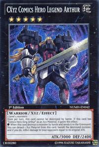 CXyz Comics Hero Legend Arthur NUMH-EN042 card from Number Hunters