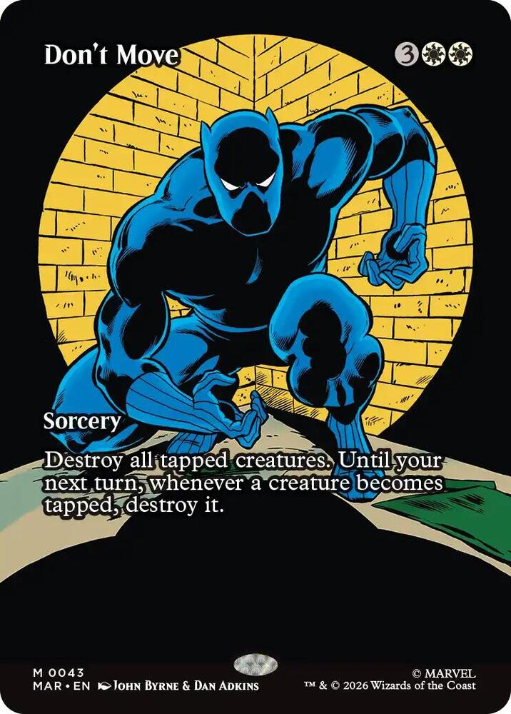 Don't Move (Borderless) 43 card from Marvel Universe Eternal-Legal