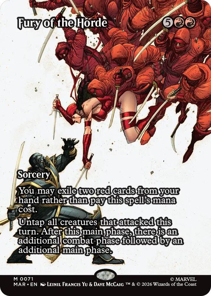 Fury of the Horde (Borderless) 71 card from Marvel Universe Eternal-Legal