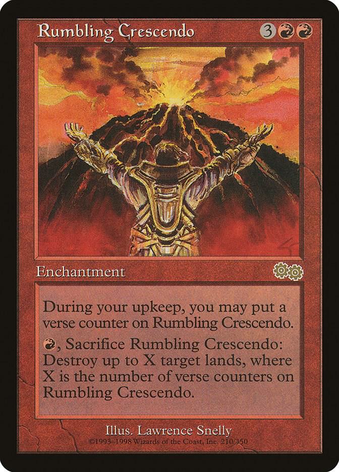 Rumbling Crescendo 210 card from Urza's Saga