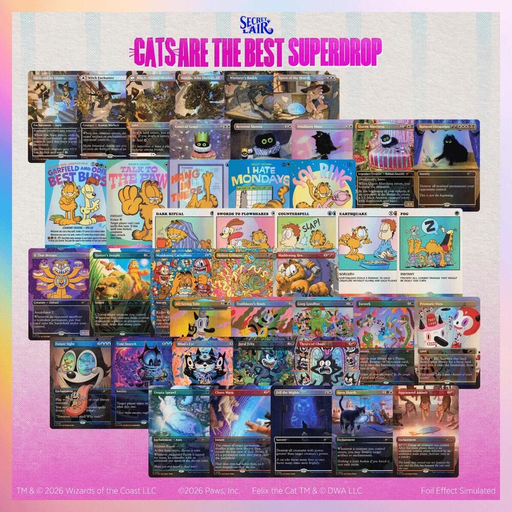 Secret Lair Cats Are the Best Superdrop: Laser Focus Foil Bundle card from Secret Lair Drop Series