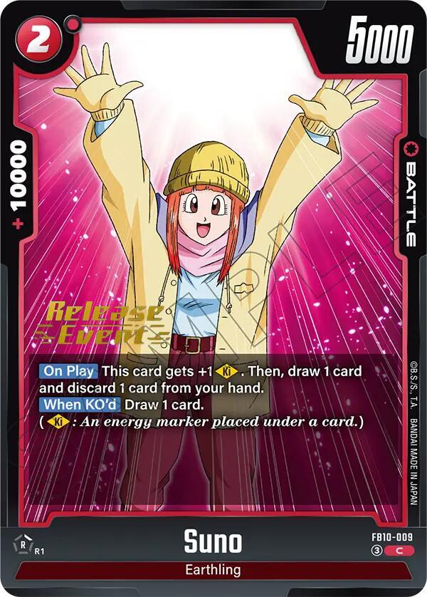 Suno FB10-009 card from Cross Force Release Event Cards