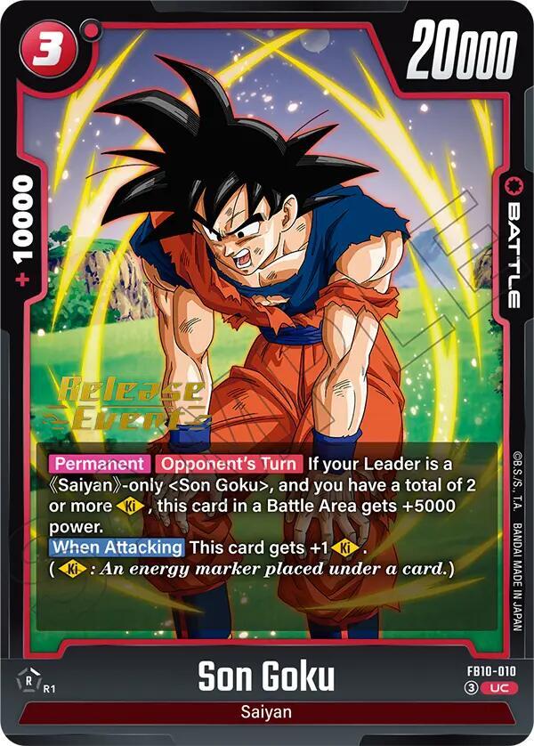 Son Goku FB10-010 card from Cross Force Release Event Cards