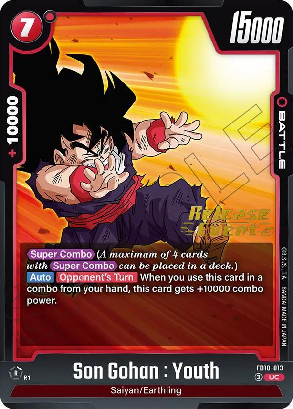 Son Gohan : Youth FB10-013 card from Cross Force Release Event Cards