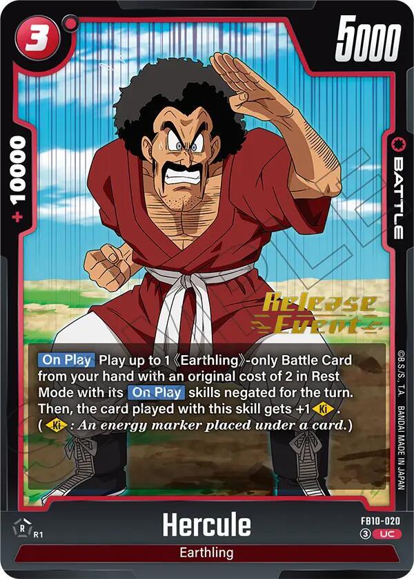 Hercule FB10-020 card from Cross Force Release Event Cards