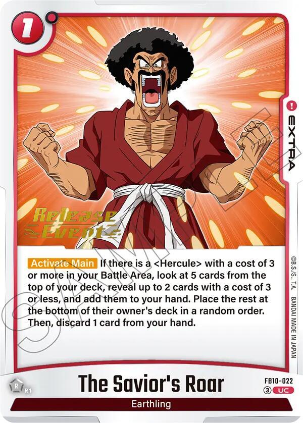 The Savior's Roar FB10-022 card from Cross Force Release Event Cards
