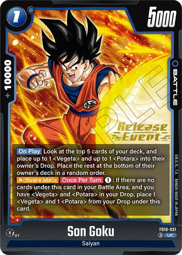 Son Goku FB10-031 card from Cross Force Release Event Cards