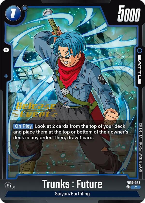 Trunks : Future FB10-033 card from Cross Force Release Event Cards