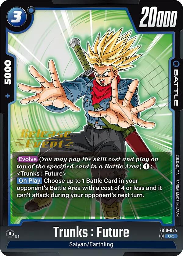 Trunks : Future FB10-034 card from Cross Force Release Event Cards