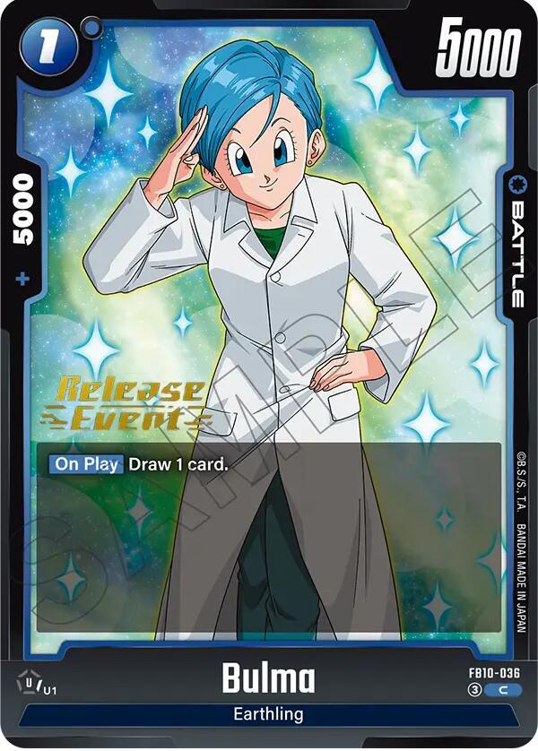 Bulma FB10-036 card from Cross Force Release Event Cards
