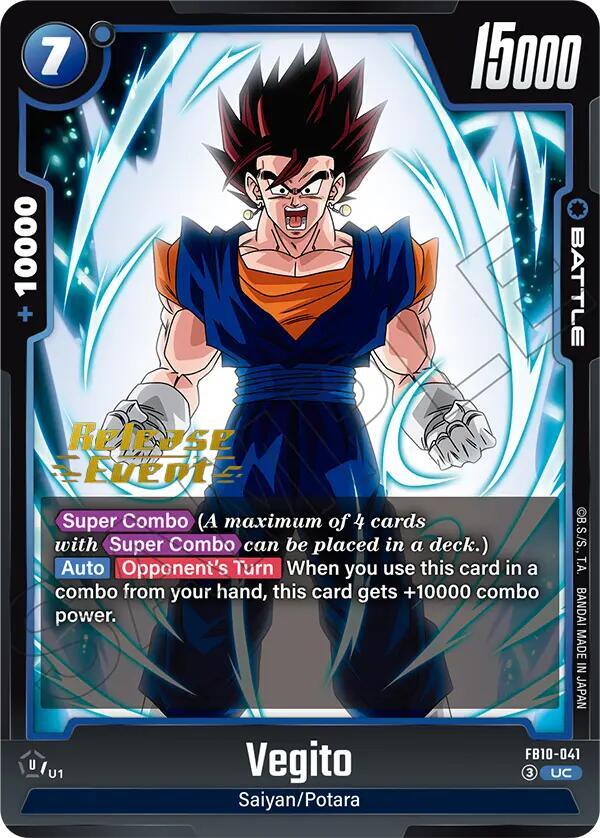 Vegito FB10-041 card from Cross Force Release Event Cards