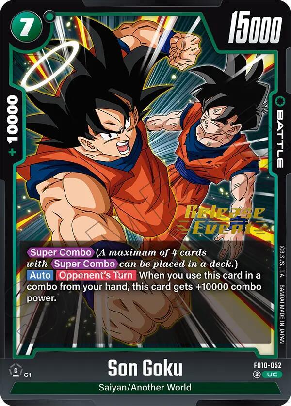 Son Goku FB10-052 card from Cross Force Release Event Cards