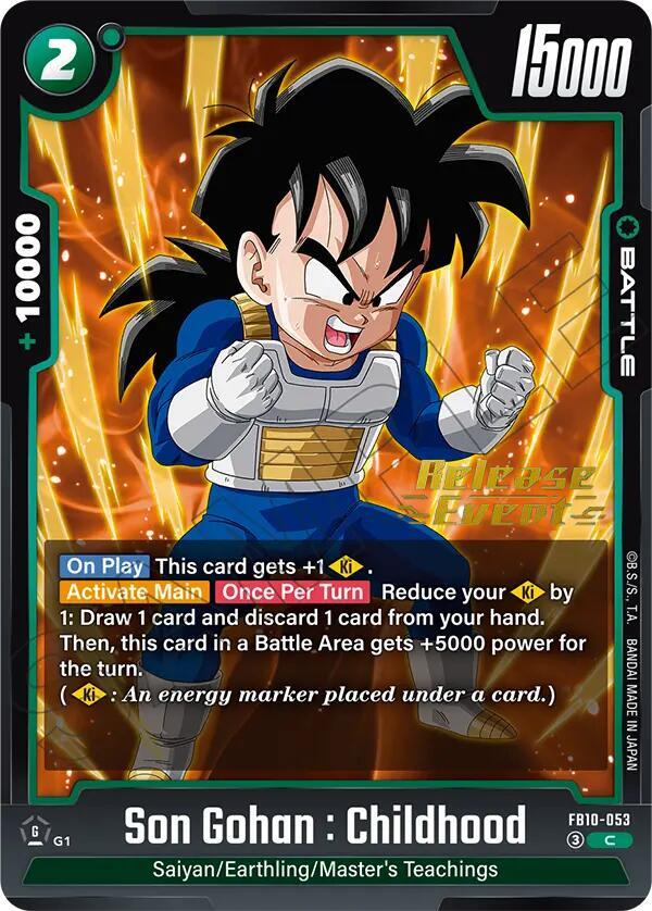 Son Gohan : Childhood FB10-053 card from Cross Force Release Event Cards