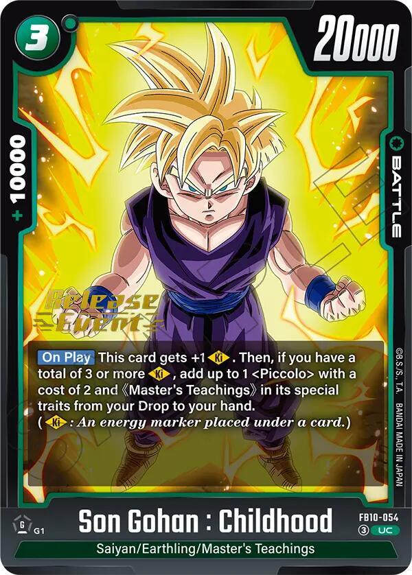 Son Gohan : Childhood FB10-054 card from Cross Force Release Event Cards