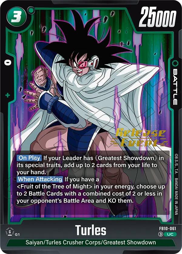 Turles FB10-061 card from Cross Force Release Event Cards