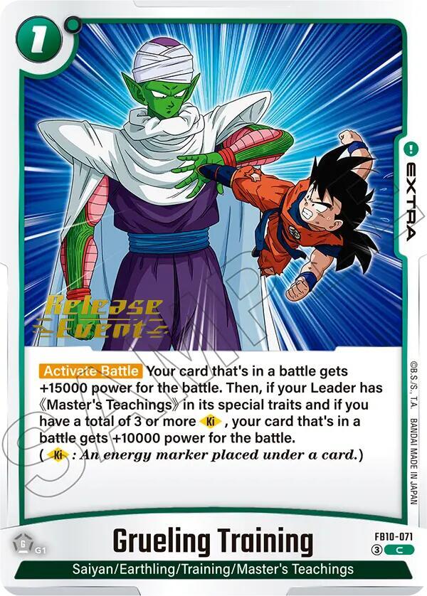 Grueling Training FB10-071 card from Cross Force Release Event Cards
